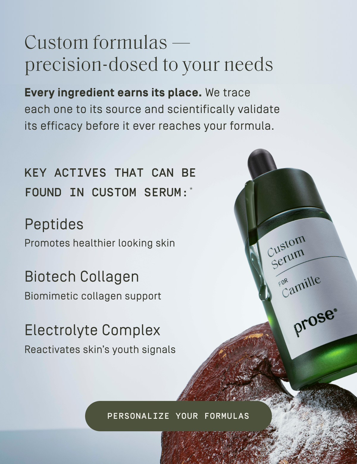 Custom formulas - precision-dosed to your needs