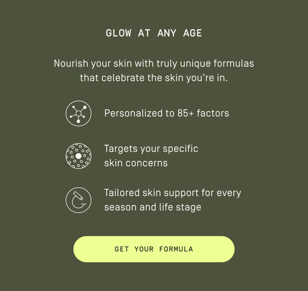 Personalized unique formulas - Get your formula