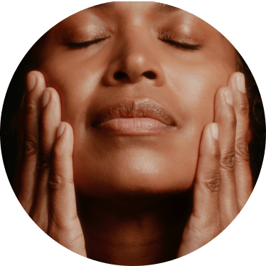 Person applying custom serum