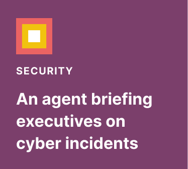 Security: An agent briefing executives on cyber incidents