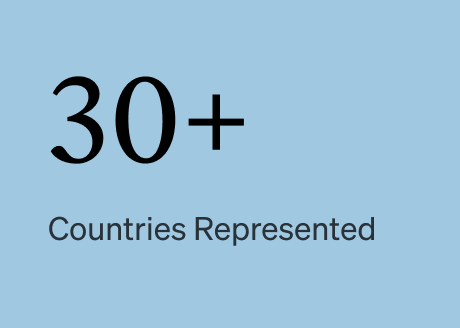 30+ countries represented