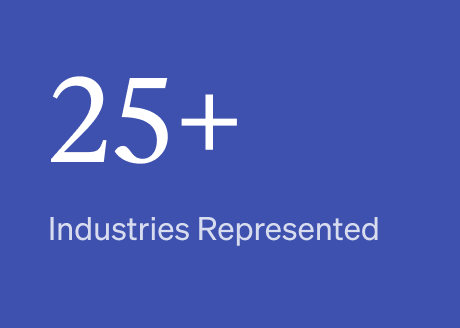 25+ industries represented