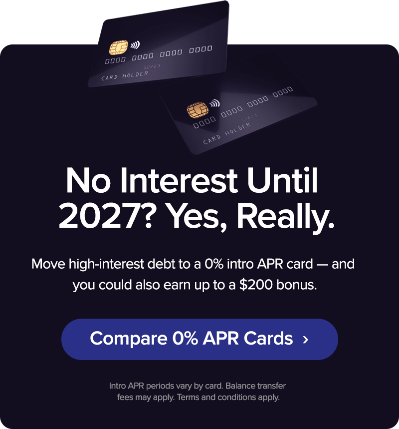 No interest until 2027? Yes, really. Compare 0% APR cards