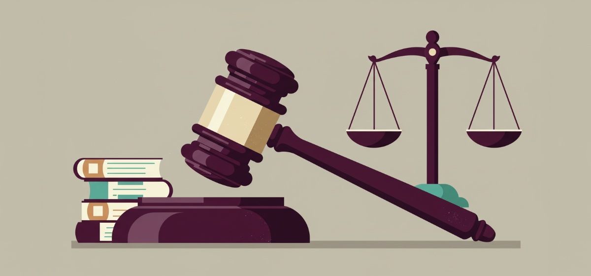 a gavel and the scales of justice