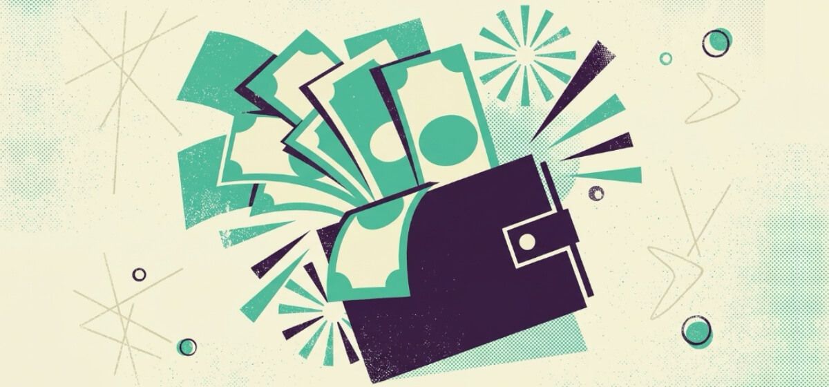 a wallet bursting with cash