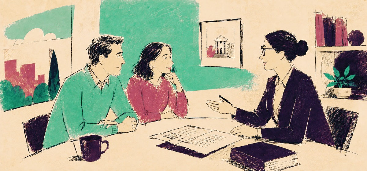a family talking estate planning with a lawyer