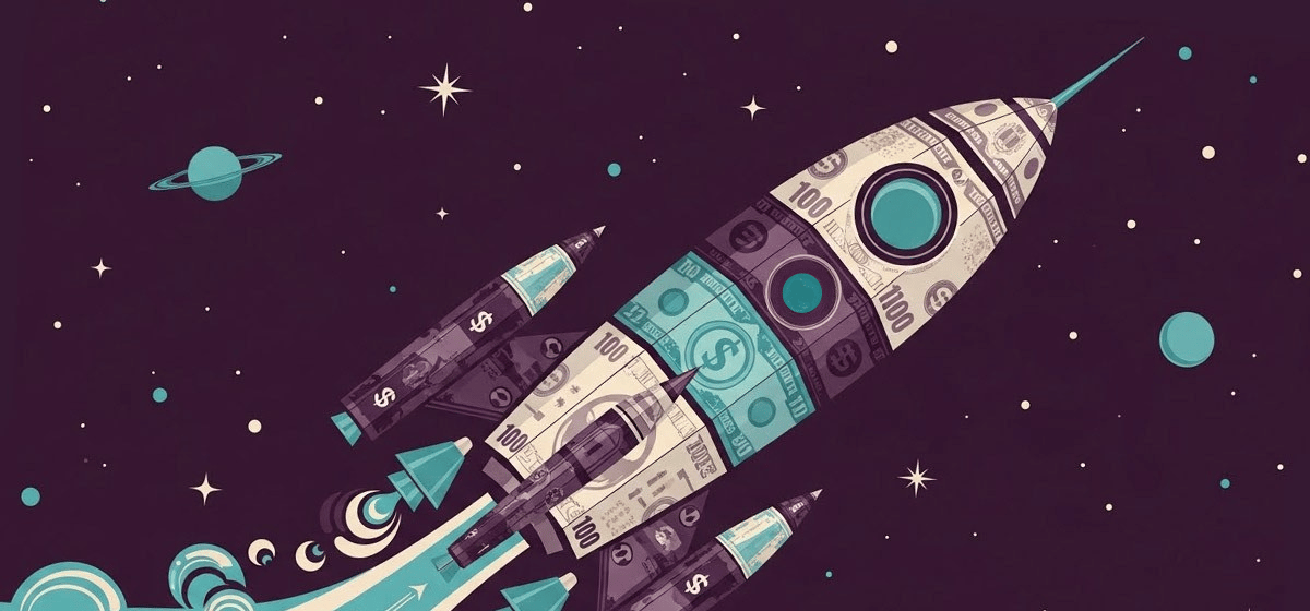 Illustration of a rocket