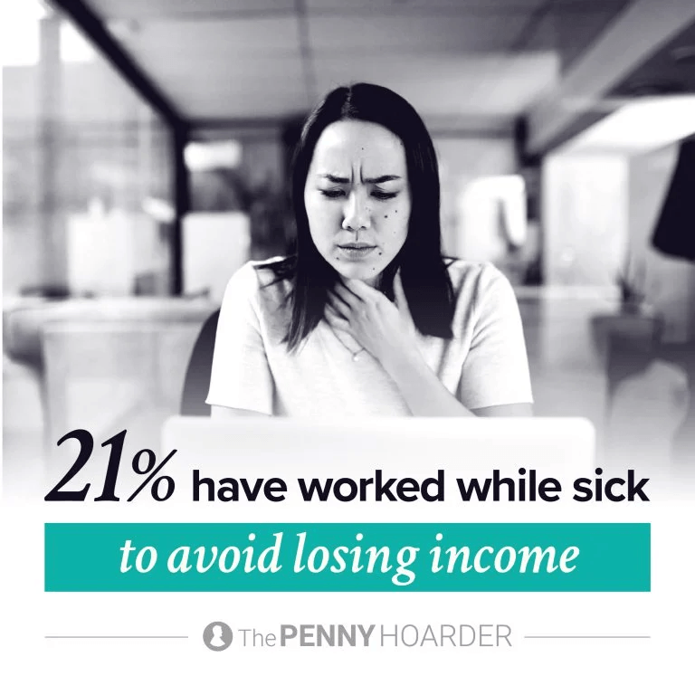 an infographic about working while sick