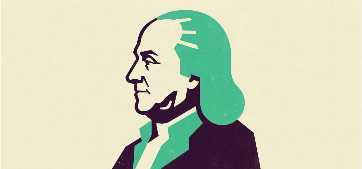 Benjamin Franklin in profile