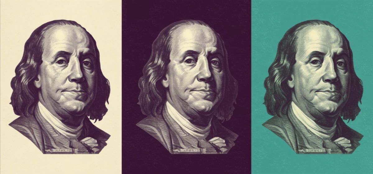 Benjamin Franklin in triplicate 