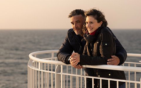 Passagers profitant de l’expérience DFDS
