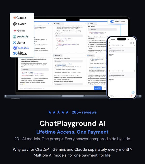 ChatPlayground AI: Lifetime Subscription