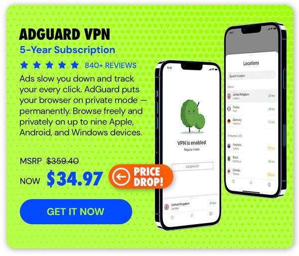 AdGuard VPN: 5-Yr Subscription