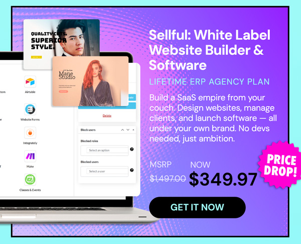 Sellful - White Label Website Builder & Software: ERP Agency Plan (Lifetime)