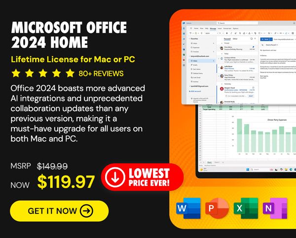 Microsoft Office 2024 Home for Mac or PC: One-Time Purchase