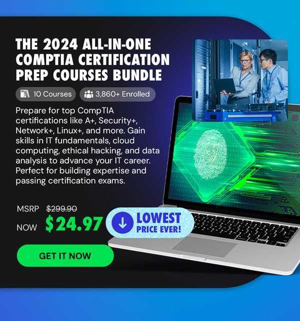 The 2024 All-in-One CompTIA Certification Prep Courses Bundle