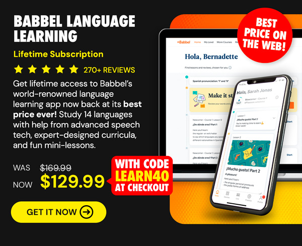 Babbel Language Learning: Lifetime Subscription (All Languages)