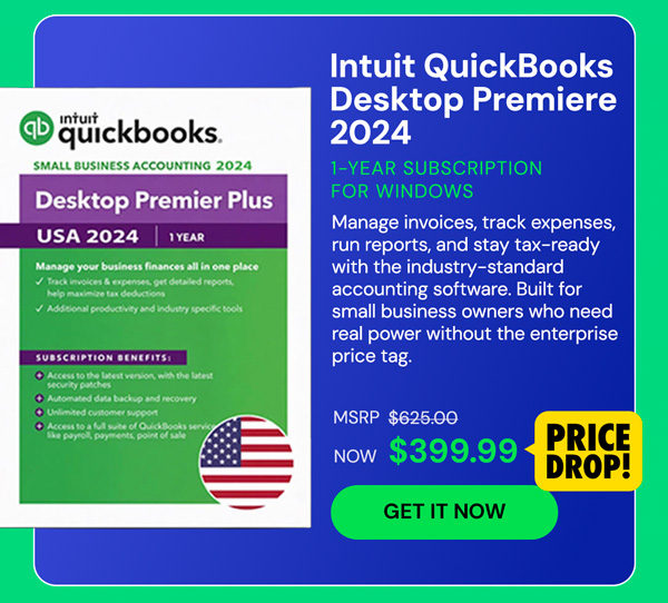 Intuit QuickBooks Desktop Premiere 2024 for Windows(1 User): 1-Year Subscription