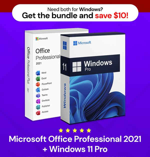 The Ultimate Microsoft Office Professional 2021 for Windows: Lifetime License + Windows 11 Pro Bundle