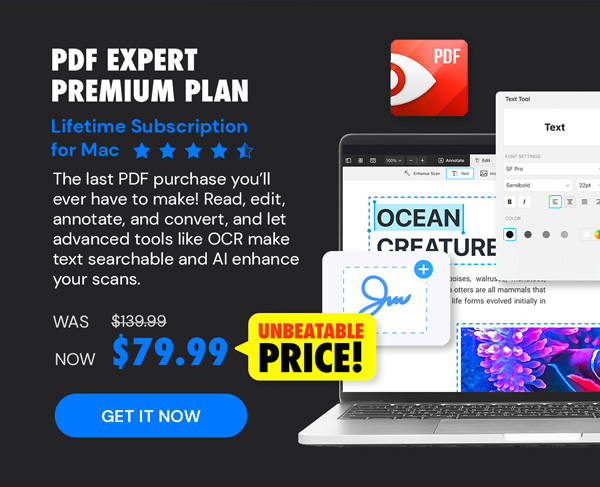 PDF Expert Premium Plan: Lifetime Subscription (Mac)