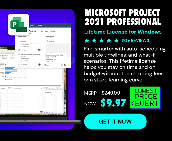Microsoft Project 2021 Professional: Lifetime License for Windows