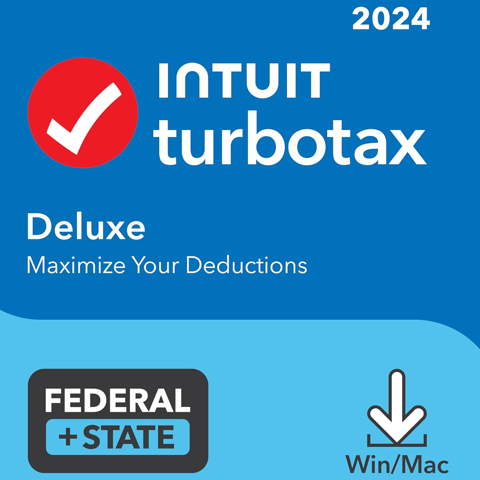 TurboTax Deluxe 2024, Federal & State Tax Return