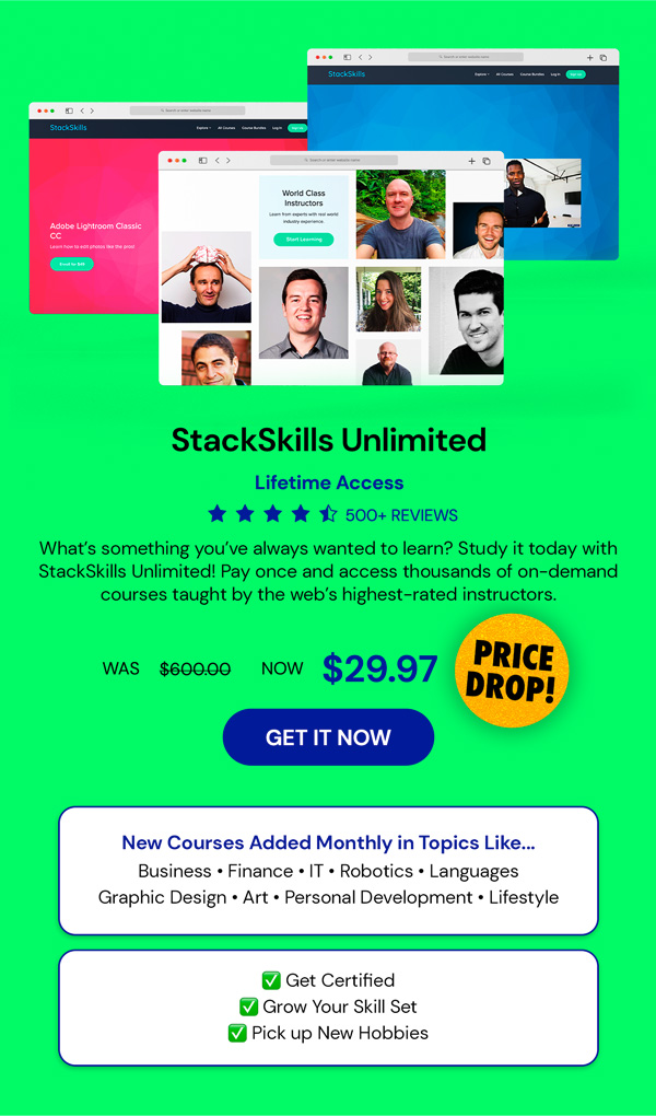 StackSkills Unlimited: Lifetime Access