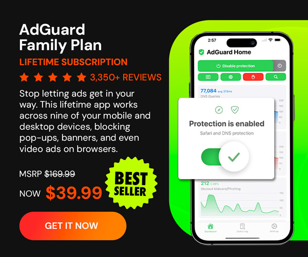 AdGuard Family Plan: Lifetime Subscription