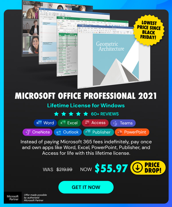 Microsoft Office Professional 2021 for Windows: Lifetime License (Non Binding)