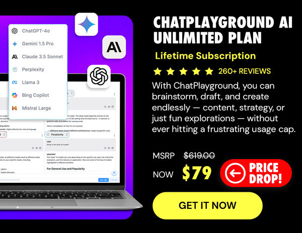 ChatPlayground AI: Lifetime Subscription (Unlimited Plan)