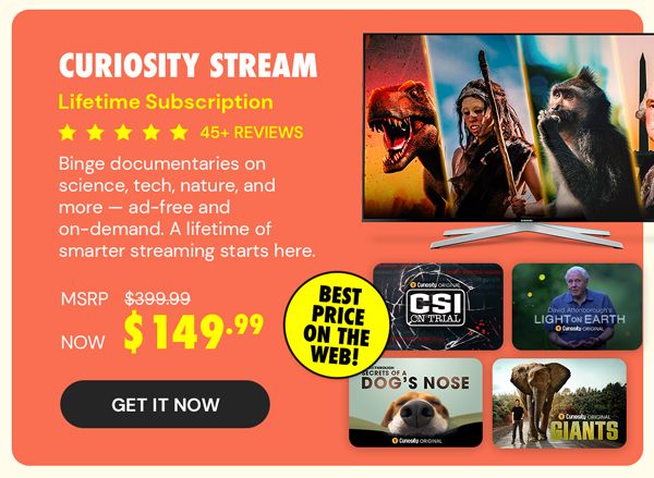 Curiosity Stream Standard Plan: Lifetime Subscription