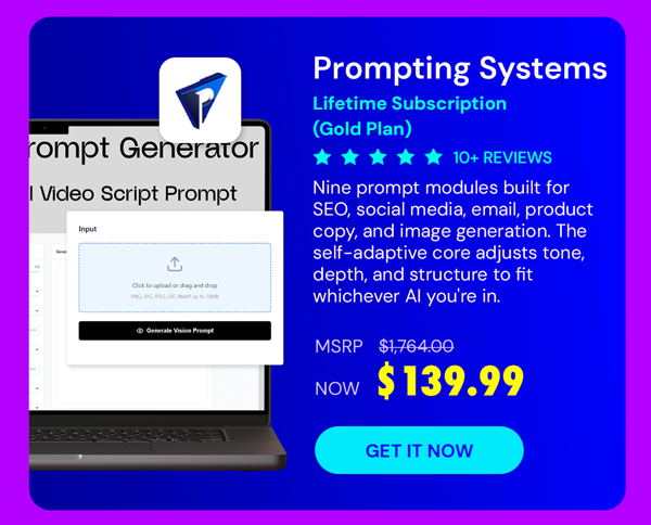 Prompting Systems: Lifetime Subscription (Gold Plan)