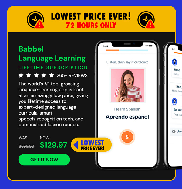 Babbel Language Learning: Lifetime Subscription (All Languages)