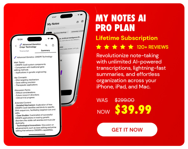 My Notes AI Pro Plan: Lifetime Subscription