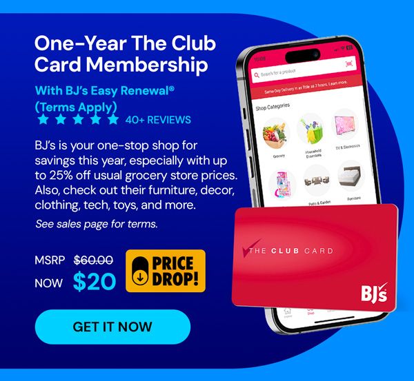 One-Year The Club Card Membership with BJ's Easy Renewal® (Terms Apply)