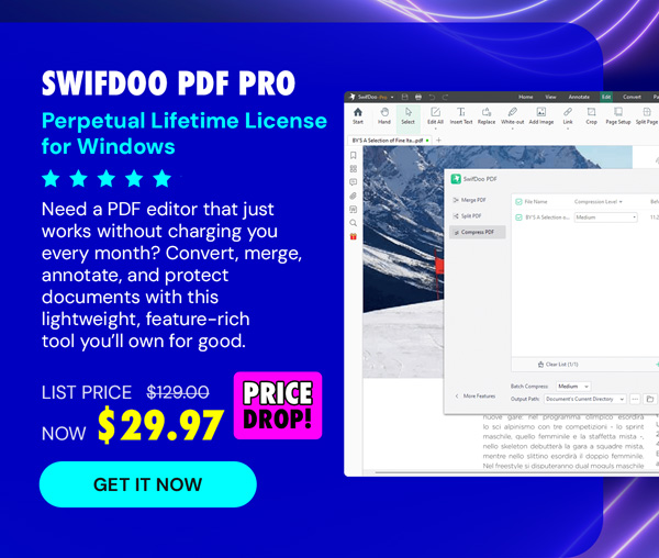 SwifDoo PDF Pro: Perpetual Lifetime License for Windows