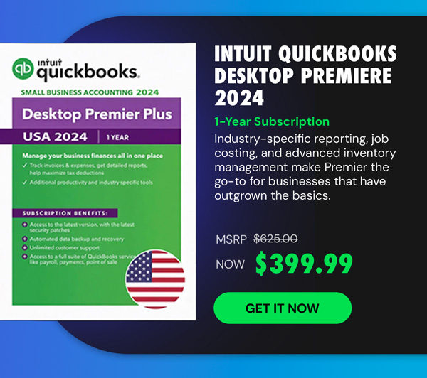 Intuit QuickBooks Desktop Premiere 2024 for Windows(1 User): 1-Year Subscription