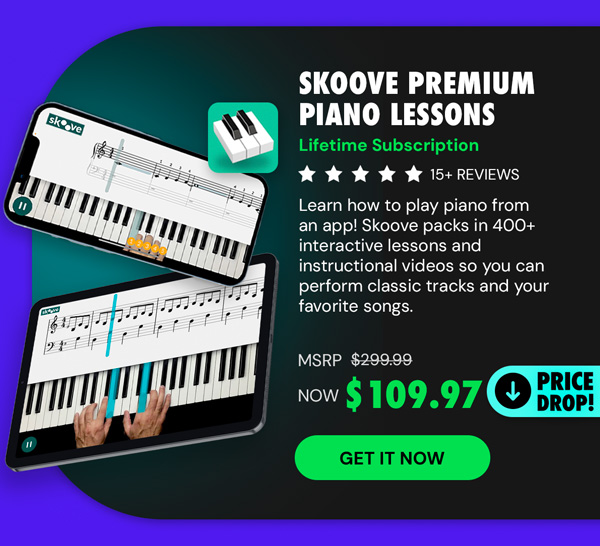 Skoove Premium Piano Lessons: Lifetime Subscription