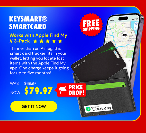 KeySmart® SmartCard - Works with Apple Find My (3-Pack)