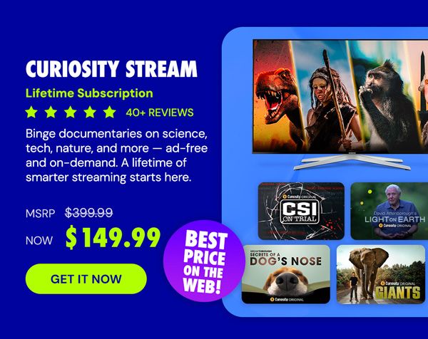 Curiosity Stream Standard Plan: Lifetime Subscription