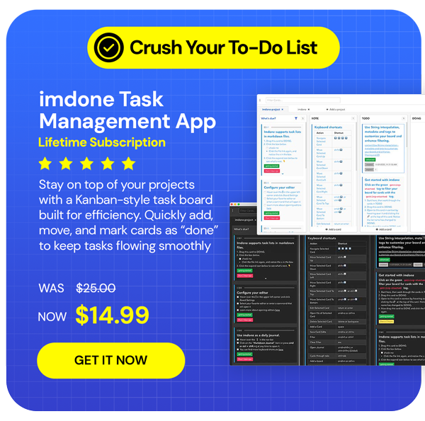 imdone Task Management App: Lifetime Subscription