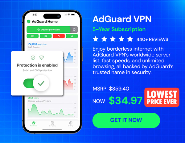 AdGuard VPN: 5-Yr Subscription