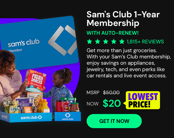 Sam's Club 1-Year Membership with Auto-Renew!