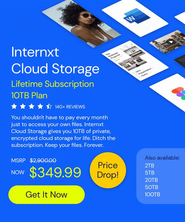 Internxt Cloud Storage Lifetime Subscription: 10TB Plan