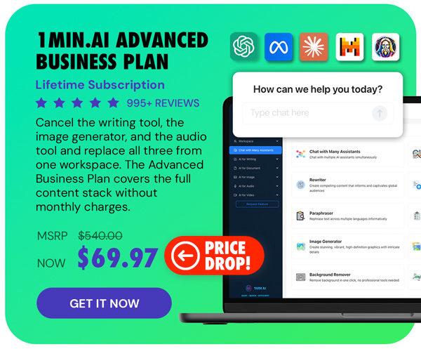 1minAI Advanced Business Plan Lifetime Subscription