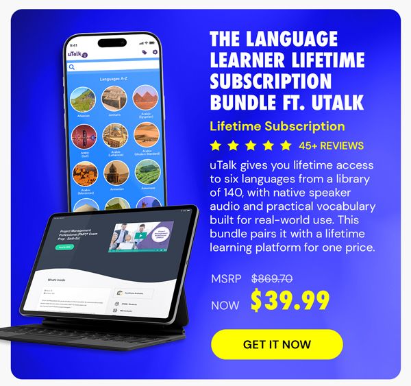 The Language Learner Lifetime Subscription Bundle ft. uTalk