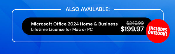 Microsoft Office 2024 for Mac or PC Lifetime License