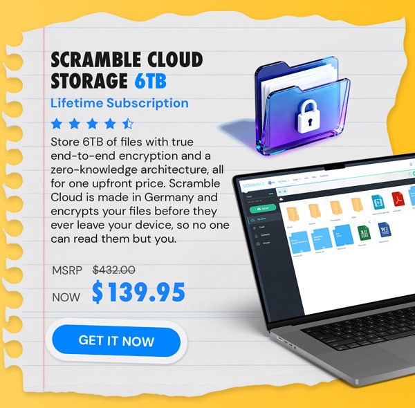 Scramble Cloud Storage Lifetime Subscription (6TB)