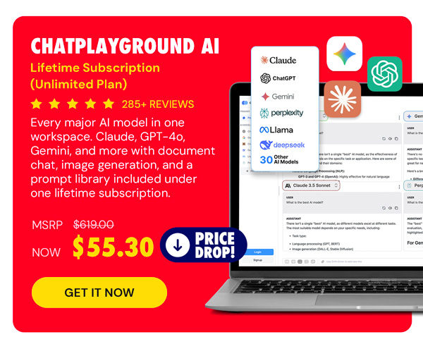 ChatPlayground AI: Lifetime Subscription (Unlimited Plan)