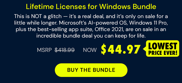The Ultimate Microsoft Office Professional 2021 for Windows: Lifetime License + Windows 11 Pro Bundle